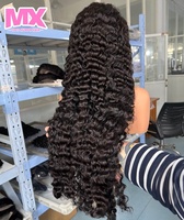 Peluca de Cabello Humano con Frontal de Encaje Completo 360 HD, Ondas Profundas, Densidad 250, Color P4/27, Sin Pegamento, Rizado Birmano