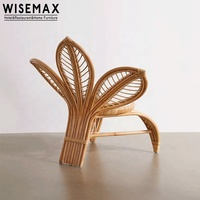 Meubles personnalisés en rotin Vintage, chaises de loisirs en forme de fleur, ensemble de canapés de salon hôtel