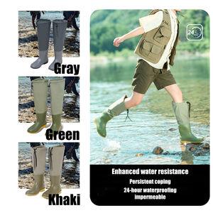 กางเกงกันน้ำ TOPIND รองเท้าบูทกันฝนสำหรับกิจกรรมกลางแจ้ง ระบายอากาศได้ดี กางเกงกันฝนน้ำหนักเบา พร้อมรองเท้ากันฝน สำหรับปลูกข้าวและตกปลา - Product Image 5