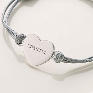 Bracelet en corde marron à nœud coulissant réglable, bijoux inspirants, cadeau d'amitié significatif pour unisexe - Product Image 4