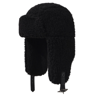 QJ OEM Gorro Ushanka Térmico Cálido de Invierno 2026, Novedad, Gorro Lei Feng de Terciopelo de Trigo, Gorra de Invierno Cortavientos Casual con Orejeras