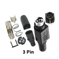 Prise d'alimentation DIN 3/4 broches pour écran plat TFT LCD 12V DC, adaptateur de connecteur d'alimentation TV, neuf, sortie d'usine