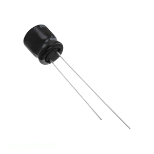 Condensateur traversant à montage radial 33 µF 20 % 25 V, canal fabricant, USV1E330MFD, CAP ALUM 33UF - Product Image 1