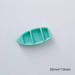 Artisanat en résine fait à la main écologique Micro paysage <span class=keywords><strong>bateau</strong></span> ornements bijoux à bricoler soi-même accessoires réfrigérateur aimant noël - Product Image 4