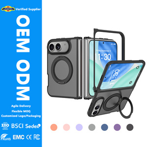 Funda Rígida Magnética Mate de 900gf para <span class=keywords><strong>iPhone</strong></span> 18 Fold con Soporte Giratorio de 360° y Protección Contra Impactos, ODM OEM - Product Image 1