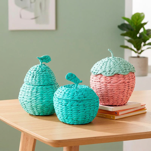 Paniers de stockage de pommes en jacinthe d'eau naturelle de meilleur choix pour les nouveaux produits écologiques pour enfants fabriqués au Vietnam HNH Craft - Product Image 1