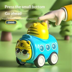 प्रीमियम प्लास्टिक 1 5 स्केल प्रेस बट पशु कार, 4-6 वर्ष की आयु के लड़कों और लड़कियों के लिए स्लाइडिंग खिलौना - Product Image 2