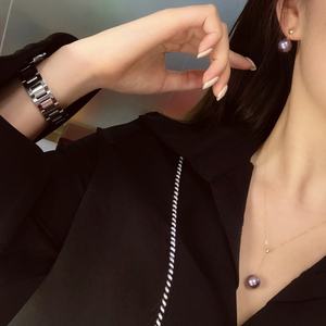 Collar de Perlas de Alta Calidad de 5 Capas Apiladas de 3.5-4mm en Azul Violento, Nuevo Modelo Baby Zakrimison - Product Image 4