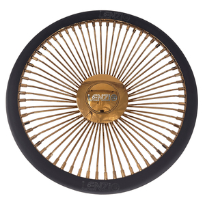 Volante de 64 radios dorado/cromado con centro flotante de 15 pulgadas para autos clásicos - Product Image 1