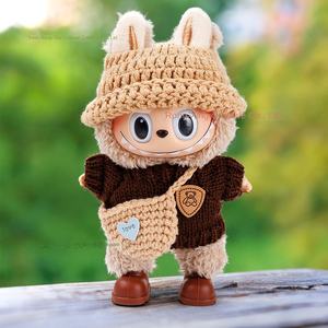 Conjunto de Tres Piezas de Ropa para Muñecas Unisex de 17 cm, <span class=keywords><strong>Abrigo</strong></span>, Suéter Tejido, con Logotipo de Oso, para Otoño e Invierno, Serie Fantasía, Hecho en China - Product Image 2