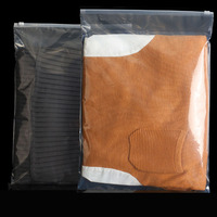 Logo imprimé personnalisé transparent fermeture éclair zip lock emballage transparent vêtements sac t-shirt emballage sacs en plastique poly pour vêtements