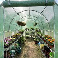 Serre de jardin, couverture en maille PE anti-gel, protection hivernale des plantes, serre avec porte à fermeture éclair