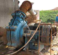 Pompe à boue minier haute pression personnalisée RUNDA, robuste et résistante à l'usure, pour le traitement des minerais, avec moteur à courant continu et connexion à bride 55KW