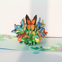 Aobo Vente en gros Délicat animal oiseau anniversaire bénédictions impression à la main Festival cadeau 3d sculpture Pop Up carte de voeux
