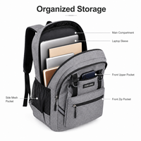Sac à dos pour ordinateur portable Oxford, sac d'affaires pratique, sac à dos de voyage léger pour les trajets quotidiens, le travail au bureau et les courts voyages en plein air