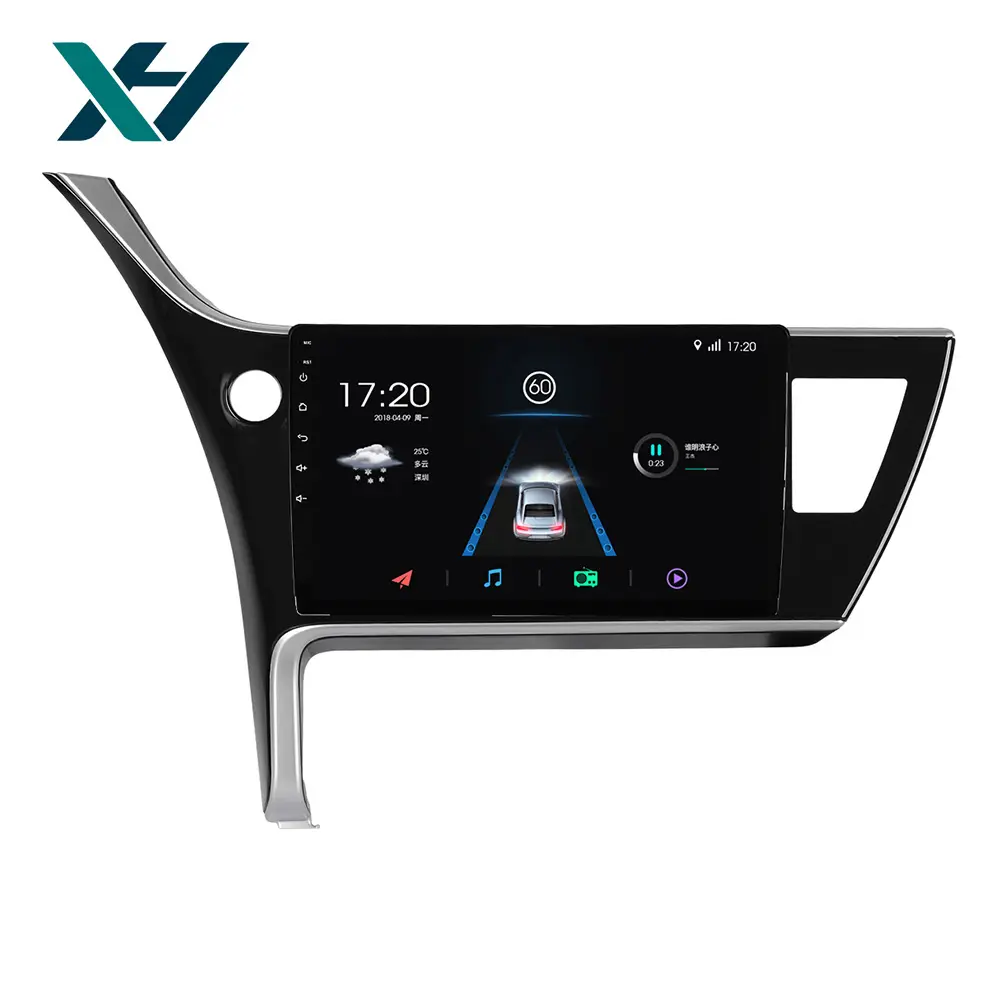 Android 9 Gps Navigatie 10.2 Inch Wifi Android Auto Audio Voor Toyota Corolla 2017 2018