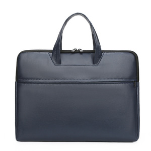 Sac pour ordinateur portable en cuir PU, mallette d'affaires étanche, portable, 15.6 pouces, décontracté, grande capacité, mallette de créateur simple pour hommes - Product Image 3