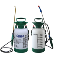 Botella de Pulverización a Presión KB-5B de 3, 5 y 78 Litros con Válvula de Alivio de Presión Roja y Sistema de Seguridad para Pulverizar Ventanas y Muebles de Exterior