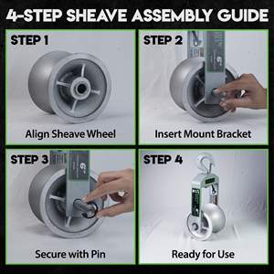 เครื่องมือทำสวนแบบมือโยก สำหรับงานหนัก สายเคเบิลเหล็ก รอกดึงสายไฟแบบใช้มือ รับน้ำหนักได้มาก ทนทาน สำหรับงานติดตั้งสายไฟขนาดใหญ่ - Product Image 2