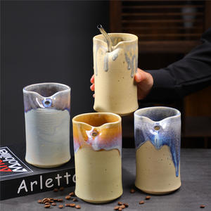 Taza de Cerámica Vintage de Gran Capacidad, Estilo Medio Oriente, para Desayuno o Café, con Pajita, Ideal para Regalos Empresariales - Product Image 1