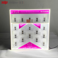 Présentoirs en acrylique personnalisés pour magasins de tabac TDP, présentoirs de comptoir avec éclairage LED RVB, vitrine pour tabac et snus