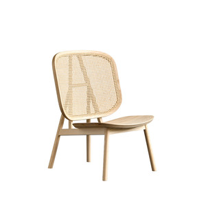 Fauteuil de loisirs en osier minimaliste nordique couleur bois, rafraîchissant en <span class=keywords><strong>été</strong></span>, chaise en osier en bois massif importé - Product Image 6