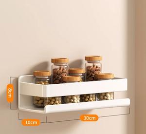 Estante de Pared para Especias y Tapas de Ollas de Acero Inoxidable Blanco para Cocina - Product Image 4