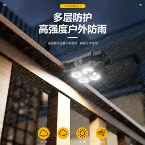Xinyao Electric Appliances Solar Clip On <b>Light</b> <b>Motion</b> <b>Sensor</b> Ultra Bright Wall Lamp for Outdoor Patio Fence - Product Image 3