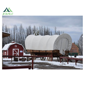 Nieuwe Grote Outdoor Luxe Mobiele Tent Huis Glamping Wagon Tent/Luxe Hotel Camping Wagon Tent Auto/Houten Huis Overdekte Wagen - Product Image 4