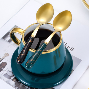 Chất lượng cao thép không gỉ bảng thìa và dĩa Đảng đá cẩm thạch hiệu ứng thiết lập dao kéo - Product Image 3