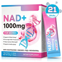 NAD Plus 1000mg Liquide Oral pour Femmes : Nicotinamide Riboside, PQQ, Resvératrol – Soutien Énergétique Cellulaire, Vieillissement Sain, Produits de Beauté