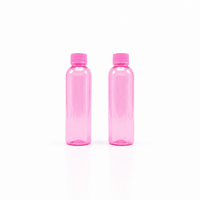 Botellas de Plástico PET Transparentes de 200 ml para Jugo, con Tapas de Rosca Blancas, para Envasado de Bebidas, Recargables, Libres de BPA