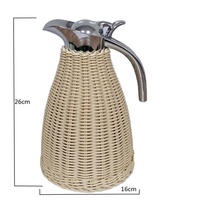 Termos termos baja tahan karat, termos Pot rotan dipersonalisasi untuk botol air kembali ke sekolah