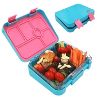 Stockage des aliments étanche Boîte à lunch écologique personnalisée Tritan sans BPA Boîte à lunch pour enfants 6 compartiments Bento Kids School