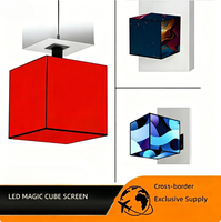 Schermo LED Cubo Commerciale ad Alta Risoluzione 1920x1080 Impermeabile per Interni/Esterni, Display Pubblicitario con Luminosità 6000 CD per Aeroporti