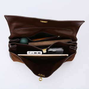 Sac à main décontracté grande capacité pour femme, sac à bandoulière tendance en cuir suédé avec fermeture éclair - Product Image 5