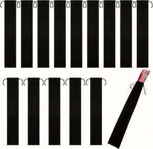 Bolsa de Terciopelo con Cordón para Abanico Plegable de Estilo Europeo con Diseño Floral, 14.57x2.76, Funda Protectora de Tela Negra, Bolsas de Regalo - Product Image 1