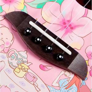 Ukulélé acoustique Jello SLG-U1 de 21 pouces avec fond/côtés en palissandre, instrument en acajou mat pour enfants - Product Image 3