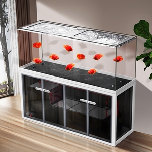 Acquario in Vetro Ultra Trasparente Senza Cornice Verticale Panoramico Rettangolare Grande Nuovo Stile Ecologico per Soggiorno - Product Image 2