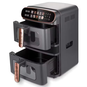 Friteuse à air 2800W double avec paniers de cuisson de 6L et 6L, rotation à 360° °   Structure de circulation d'air multifonctionnelle, chauffante et facile à nettoyer - Product Image 2