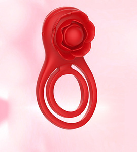 AMOR Estimulador de pene de estilo Rosa nuevo con anillos dobles. Anillo de pene de eyaculación de retraso ajustable Juguetes sexuales Anillos de pene - Product Image 5