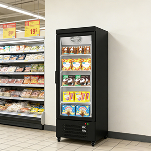 Vetrina Espositiva Verticale Monotemperatura Antiappannamento per Gelati e Alimenti Congelati da Supermercato - Product Image 1