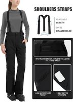 Pantalon de neige pour femme Pioneer Camp, salopette de ski imperméable et isolée, salopette de snowboard, pantalon cargo d'hiver pour la randonnée avec bretelles