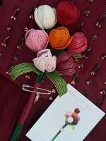 Bunga Calla Lilies Berhias Manik-Manik-Brown/Cream,Bold,Gallery