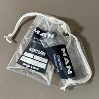 Sac à cordon auto-scellant en plastique transparent de petite taille pour l'emballage de cadeaux de vêtements quantité minimale de commande 100 pièces