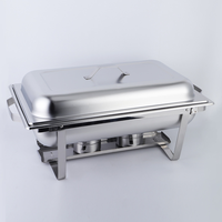 Ensemble buffet de plats à friction de luxe en acier inoxydable chauffe-plats pour hôtel et restaurant pour traiteur et buffet