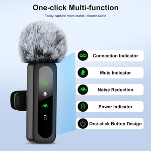 Mini microphone sans fil pour iPhone - Microphone cravate à réduction de bruit pour iPad, Android, mini microphone à clip, idéal pour Vlog <span class=keywords><strong>Tiktok</strong></span> - Product Image 2