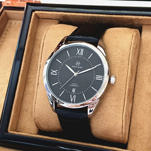 Reloj de cuarzo para hombre, informal, superventas en comercio electrónico transfronterizo, con resistencia al agua y caja de cuero genuino - Product Image 4