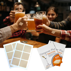 パーティーの二日酔いステッカーを飲んだ後のビタミンデカンターパッチは不快感を和らげます - Product Image 2