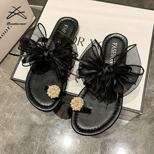Moda <span class=keywords><strong>donna</strong></span> estate all'aperto spiaggia perla maglia fiocco strass scarpe basse scarpe bohémien <span class=keywords><strong>sandali</strong></span> <span class=keywords><strong>da</strong></span> <span class=keywords><strong>donna</strong></span> - Product Image 6